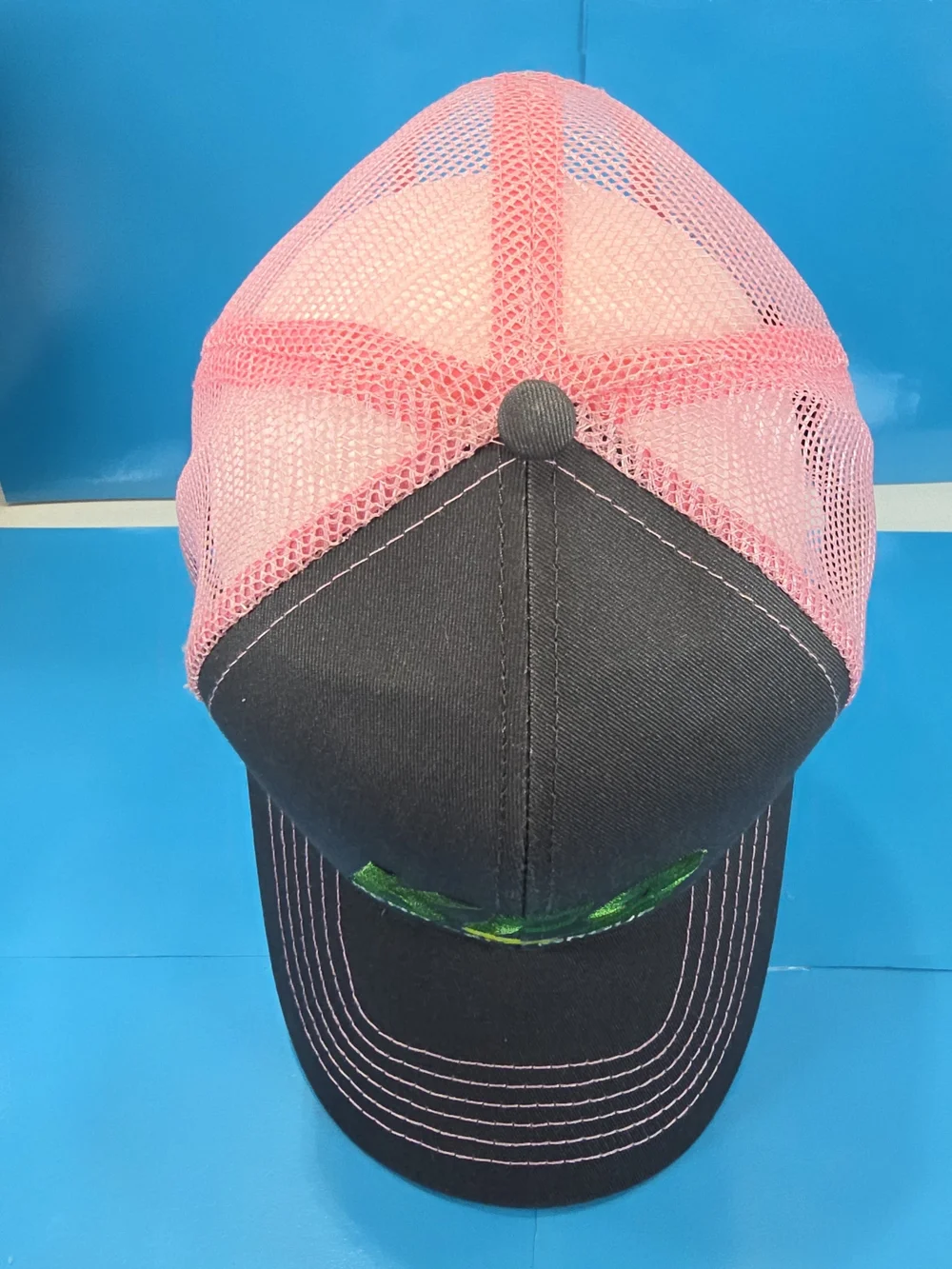 John Deere KFG Pink Gray Mesh Trucker Snapback Hat
